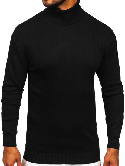 Jersey de cuello alto básico para hombre negro Bolf S8517