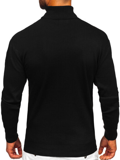 Jersey de cuello alto básico para hombre negro Bolf S8517