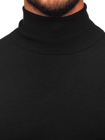 Jersey de cuello alto básico para hombre negro Bolf W1-1728