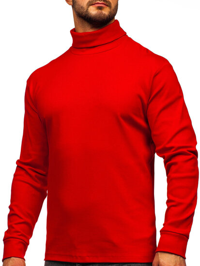 Jersey de cuello alto básico para hombre rojo Bolf 145347-1