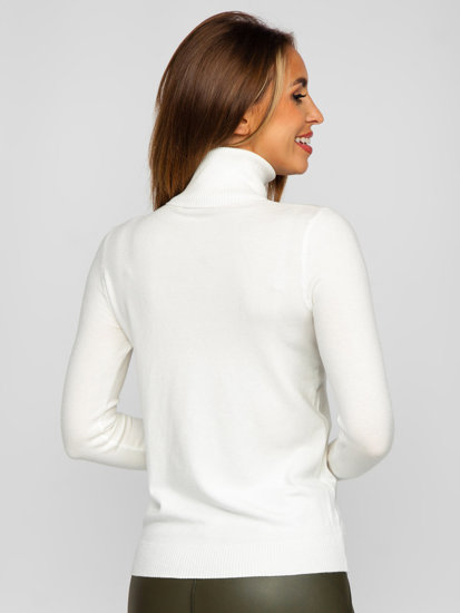 Jersey de cuello alto para mujer blanco Bolf J52000