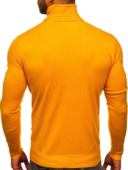 Jersey de cuello alto sin estampado para hombre amarillo Bolf YY02