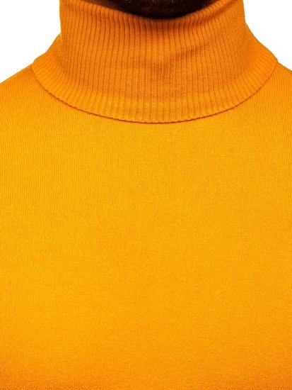 Jersey de cuello alto sin estampado para hombre amarillo Bolf YY02