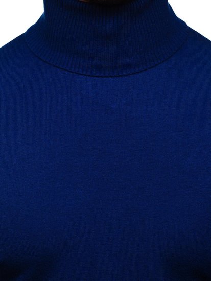 Jersey de cuello alto sin estampado para hombre azul Bolf YY02