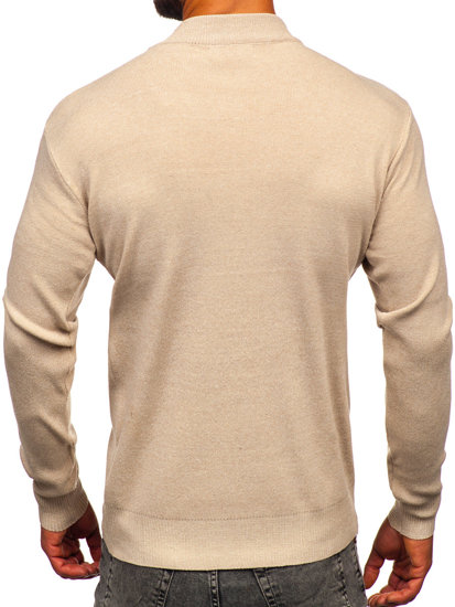 Jersey de cuello medio básico para hombre beige Bolf S8561