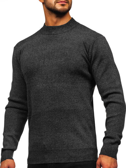 Jersey de cuello medio básico para hombre grafito Bolf S8727