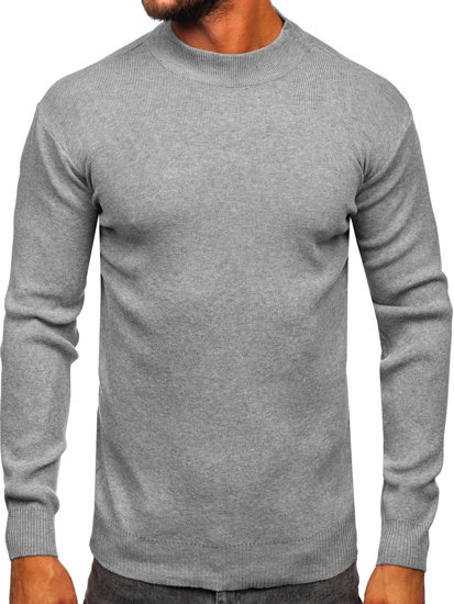 Jersey de cuello medio básico para hombre gris Bolf S8563