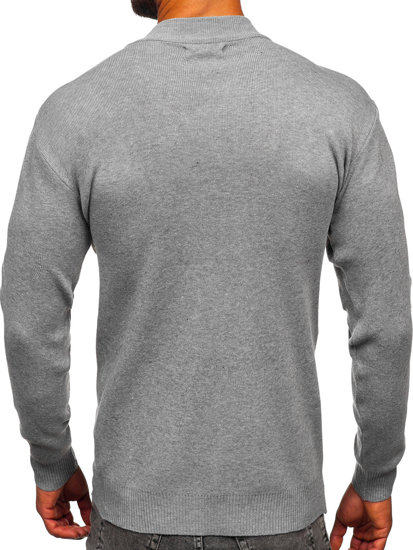 Jersey de cuello medio básico para hombre gris Bolf S8563