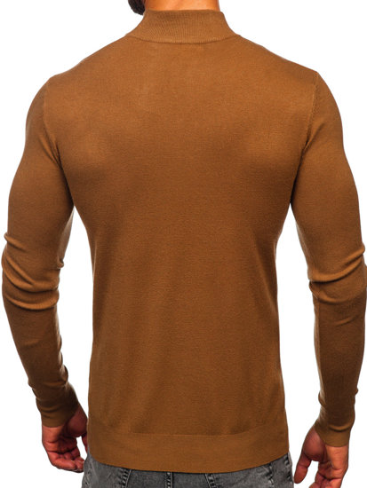 Jersey de cuello medio básico para hombre marrón Bolf W1-1725