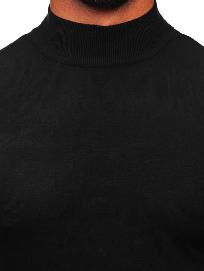 Jersey de cuello medio básico para hombre negro Bolf W1-1725