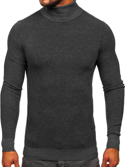 Jersey de cuello vuelto para hombre antracita Bolf W2-20125