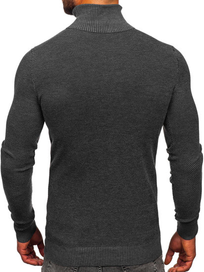 Jersey de cuello vuelto para hombre antracita Bolf W2-20125