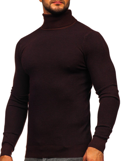 Jersey de cuello vuelto para hombre marrón Bolf W2-20125