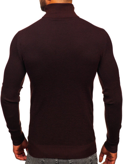 Jersey de cuello vuelto para hombre marrón Bolf W2-20125