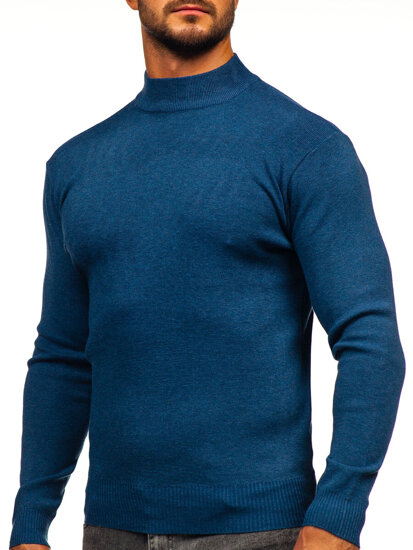 Jersey de cuelo medio básico para hombre azul Bolf H2402