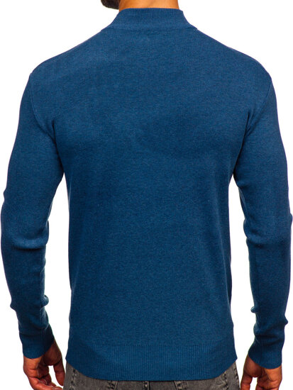 Jersey de cuelo medio básico para hombre azul Bolf H2402