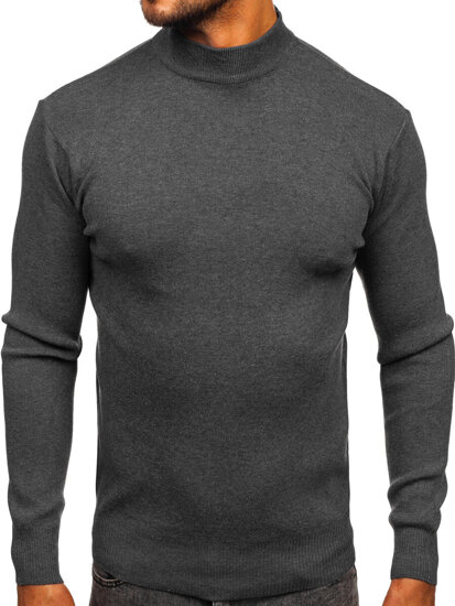 Jersey de cuelo medio básico para hombre grafito Bolf H2402