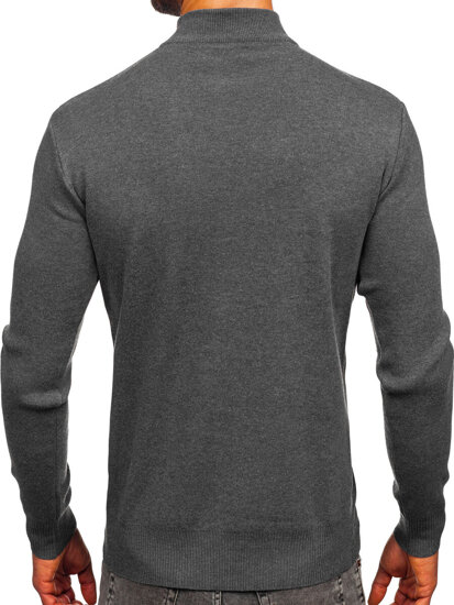 Jersey de cuelo medio básico para hombre grafito Bolf H2402