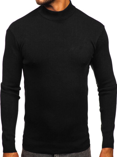 Jersey de cuelo medio básico para hombre negro Bolf H2402