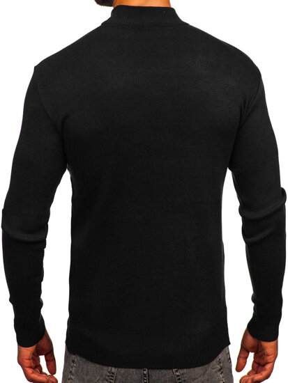 Jersey de cuelo medio básico para hombre negro Bolf H2402