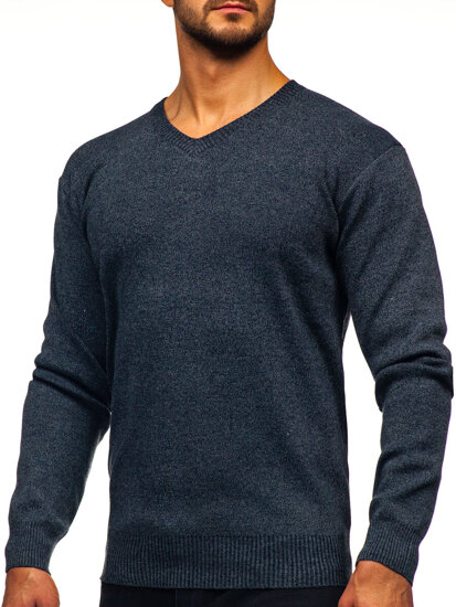 Jersey de escote pico para hombre azul oscuro Bolf S8725