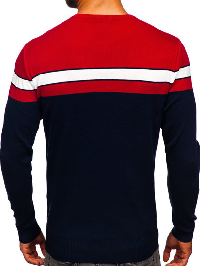 Jersey para hombre rojo y azul oscuro Bolf H2107