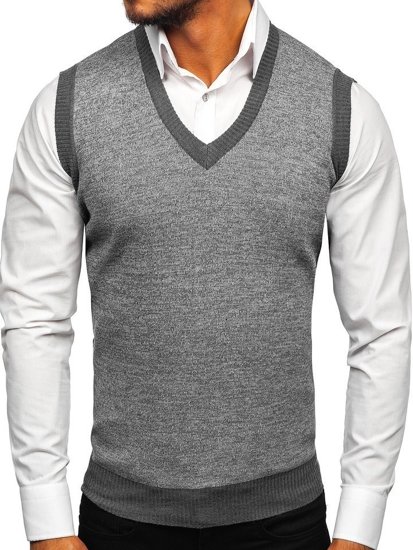 Jersey sin manga para hombre gris Bolf 8131