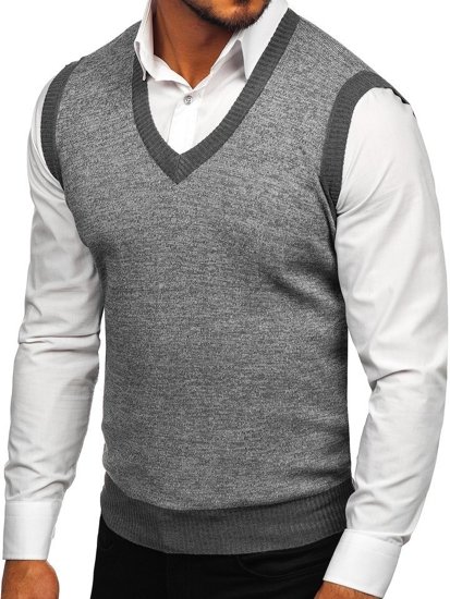 Jersey sin manga para hombre gris Bolf 8131