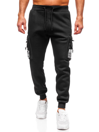 Joggers cargo cálidos para hombre Negro Bolf K22