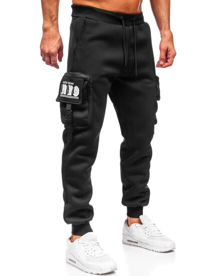 Joggers cargo cálidos para hombre Negro Bolf K23