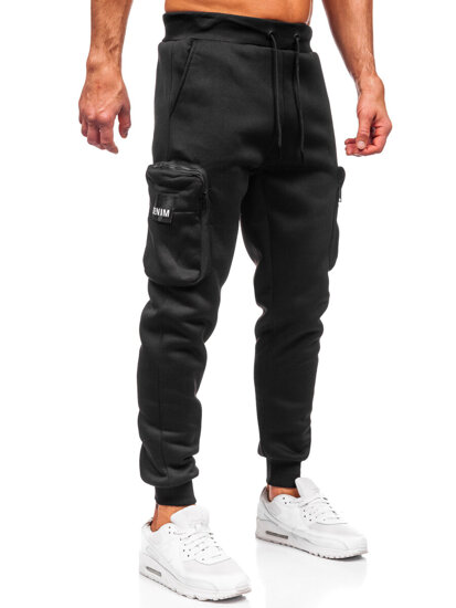 Joggers cargo cálidos para hombre Negro Bolf K25