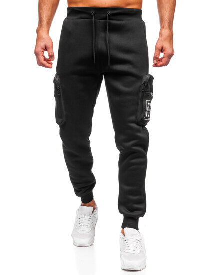 Joggers cargo cálidos para hombre Negro Bolf K25