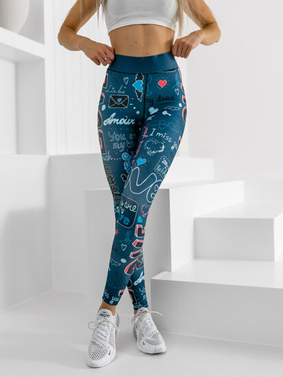 Leggings azul oscuro para mujer Bolf 20755