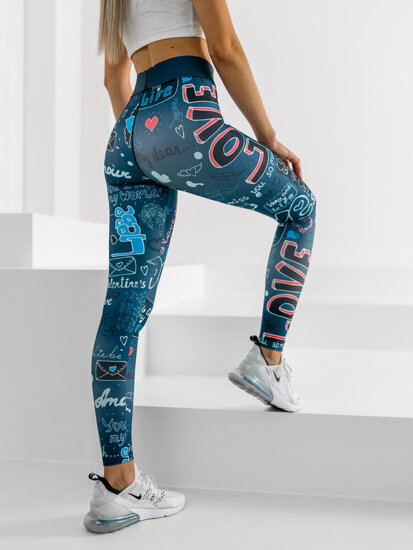 Leggings azul oscuro para mujer Bolf 20755