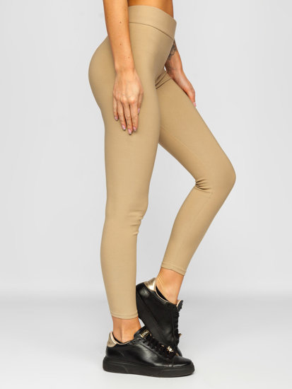 Leggings beige para mujer Bolf YW01053