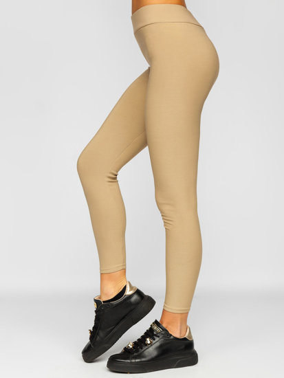 Leggings beige para mujer Bolf YW01053