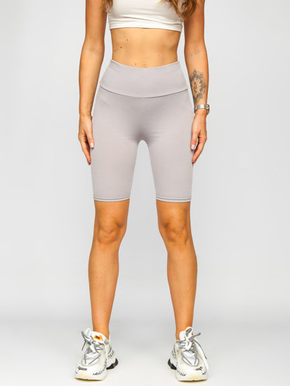 Leggings corto de punto canalé para mujer gris Bolf 5YY734