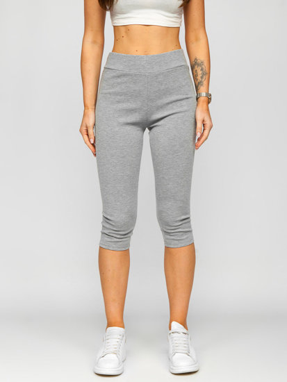 Leggings cortos para mujer gris Bolf YW01045