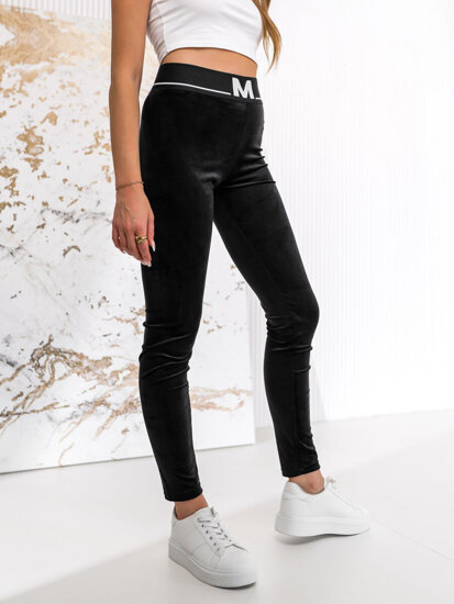 Leggings de mujer de velour negro Bolf W7688A1