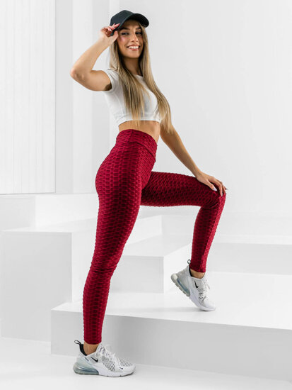 Leggins burdeos mujer sale