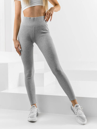 Leggings de rayas para mujer gris Bolf 10328