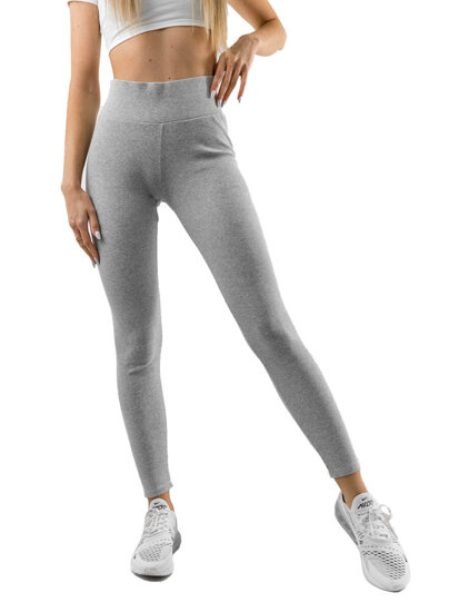 Leggings de rayas para mujer gris Bolf 10328