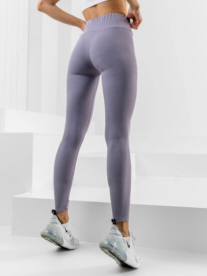 Leggings de rayas para mujer violeta Bolf 10376