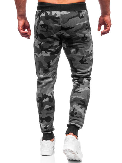 Pantalón camuflaje de chándal para hombre grafito Bolf KK04