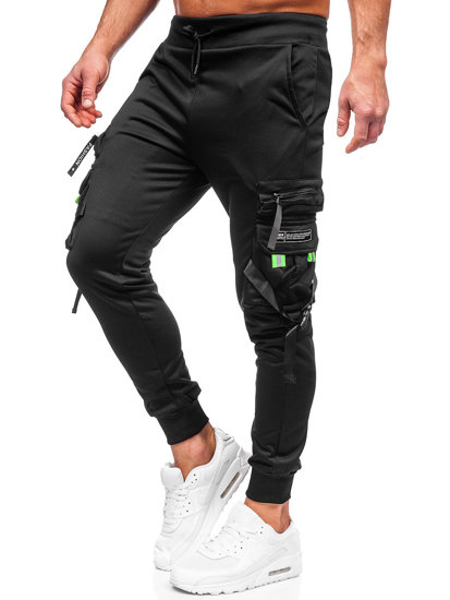 Pantalón cargo cargo joggers para hombre negro Bolf HS7162