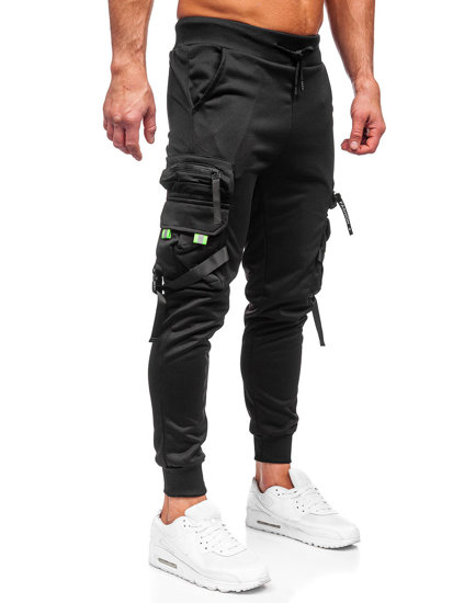 Pantalón cargo cargo joggers para hombre negro Bolf HS7162