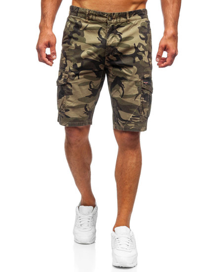 Pantalón cargo cargo para hombre caqui con estampado de camuflaje Bolf 6713