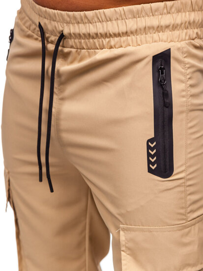 Pantalón cargo de chándal jogger para hombre beige Bolf HSS297