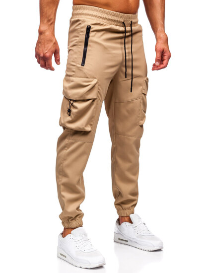 Pantalón cargo de chándal jogger para hombre beige Bolf HSS299