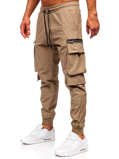 Pantalón cargo de chándal jogger para hombre caqui Bolf K12